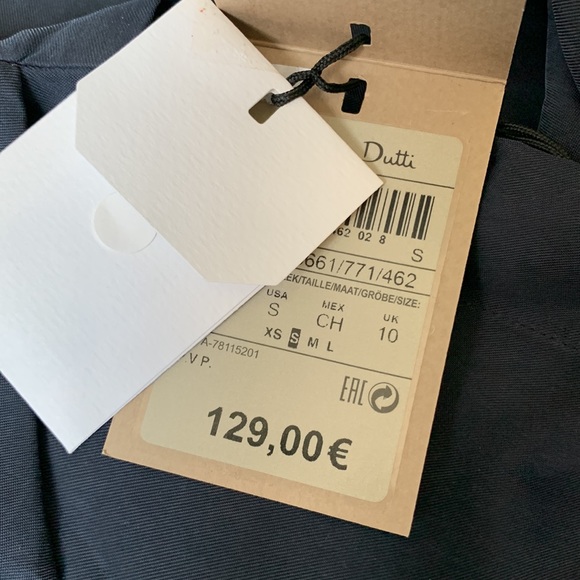 Massimo Dutti long sleeve navy blue jumpsuit with belt - Picture 7 of 7